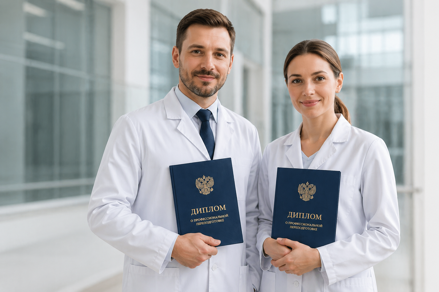 Врачи с дипломами о профессиональной переподготовке